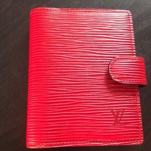 Authentic Louis  Vuitton mini agenda red